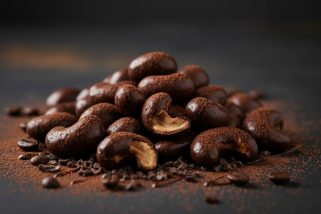 Cashews Covered with Dark Chocolate Truffle Coffee